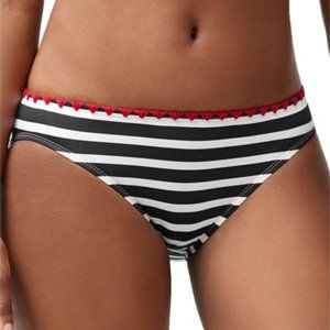 Tommy Bahama Breton Stripe Hipster Bikini Bottom in Black/White